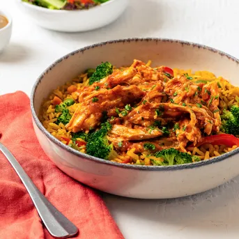 Pulled Chicken with Spiced Rice
