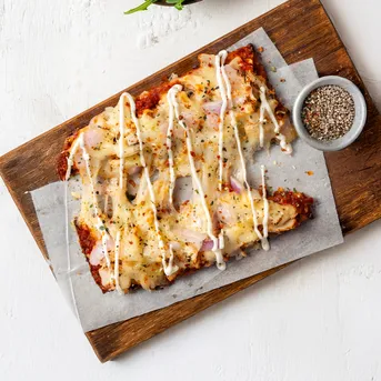 Chicken Ranch Pizza Slice