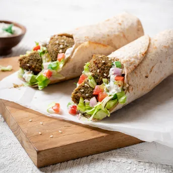 Baked Falafel Wrap