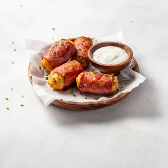 Turkey Bacon and Chicken Roll