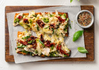 Chicken Pesto Pizza Slice