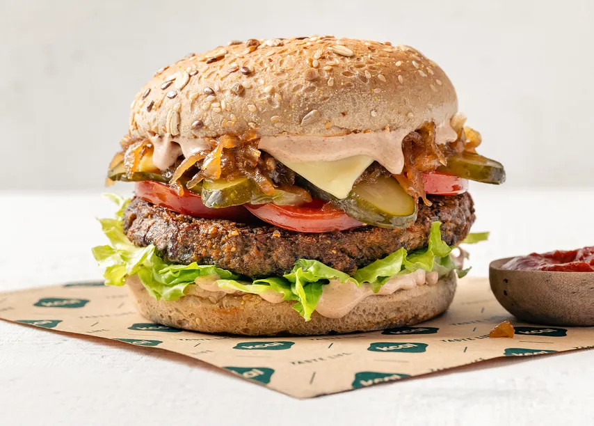 Swiss Cheese Mushroom Burger